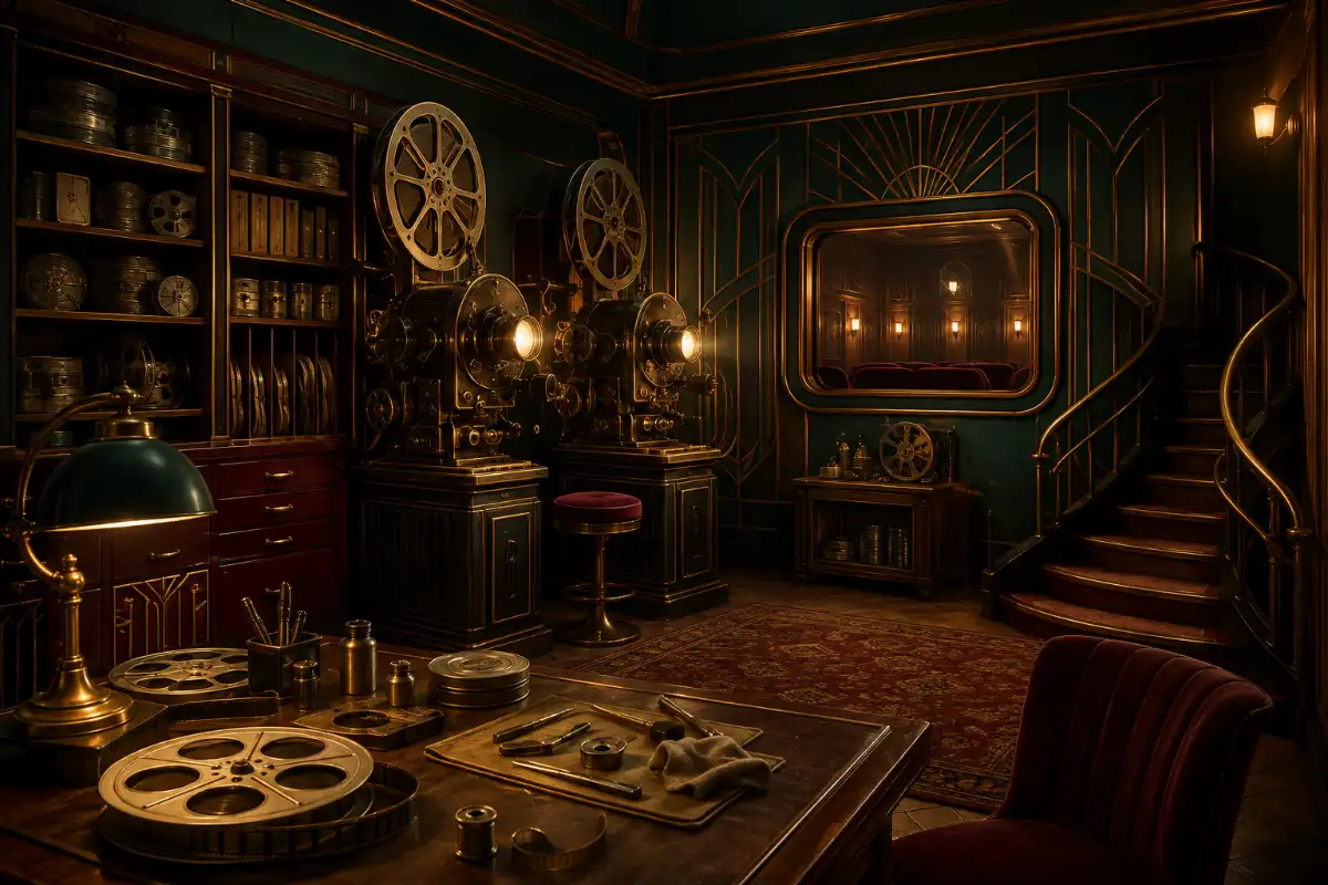 Art Deco Cinema Projection Lounge