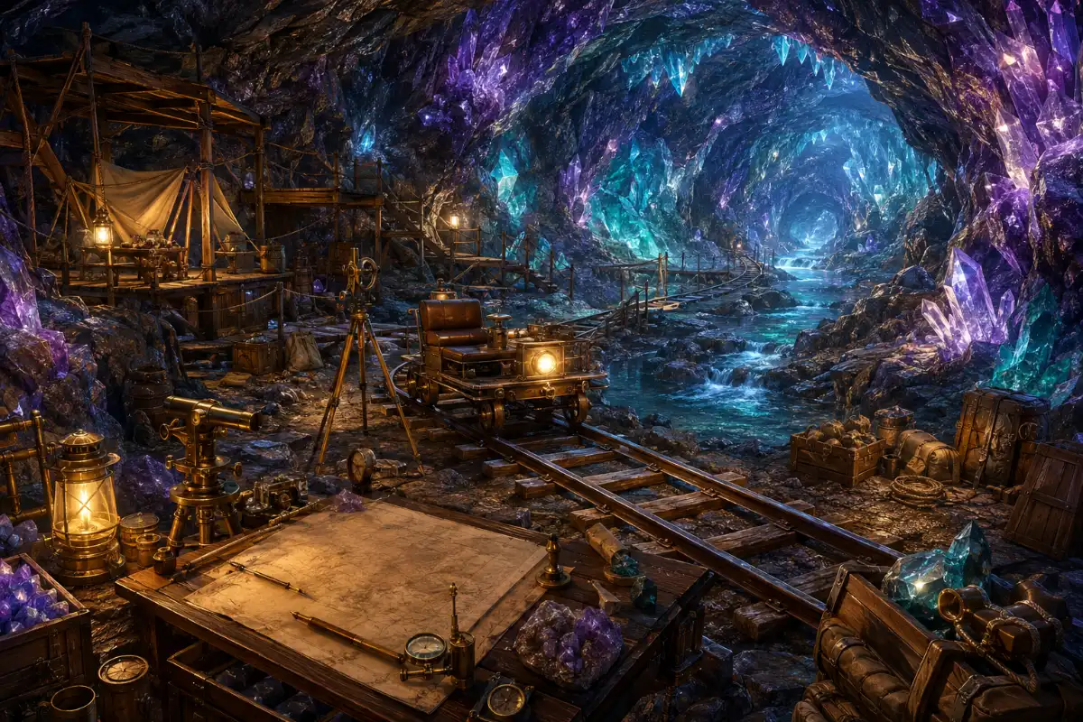 Crystal Cavern Rail Survey Camp