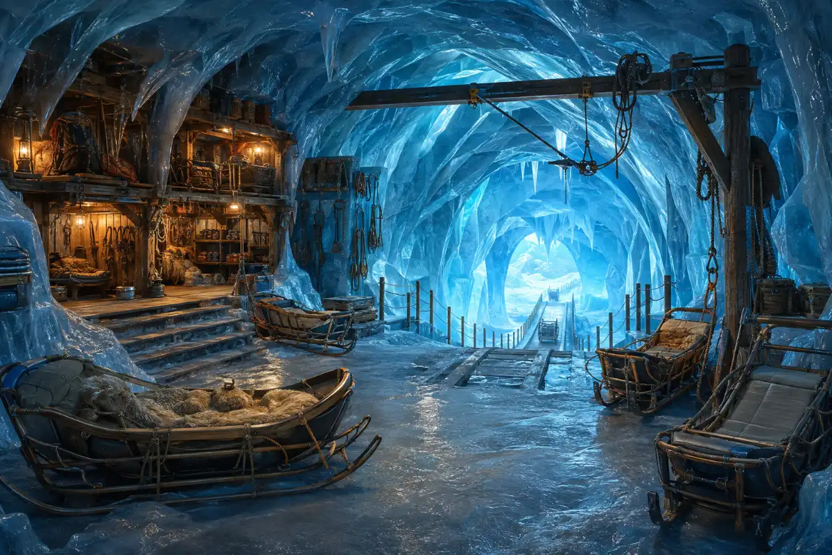 Ice-Cave Rescue Sled Depot