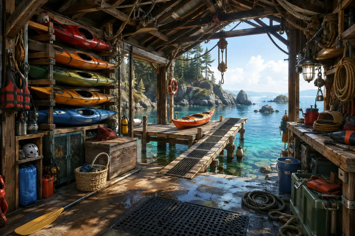 Island Kayak Rescue Boathouse