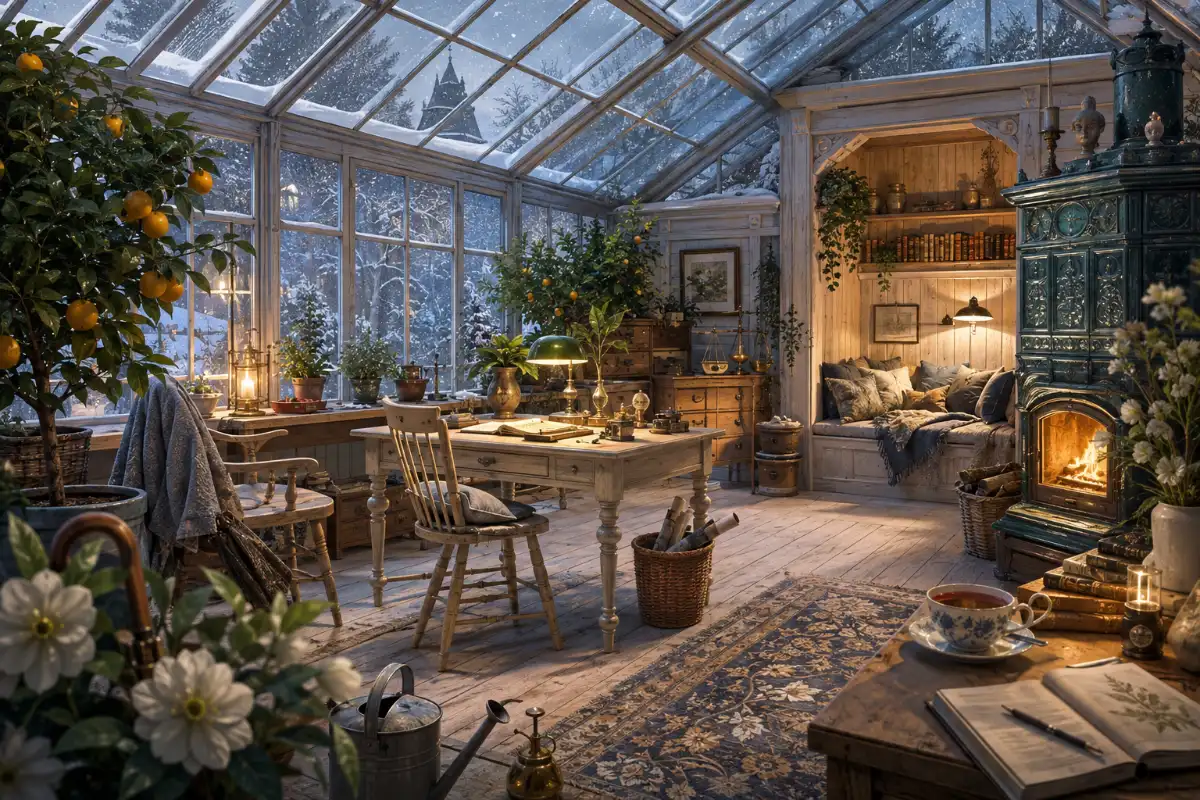 Nordic Wintergarden Writing Room
