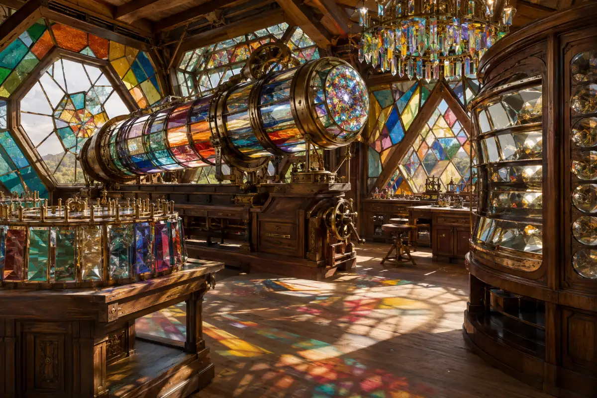 Stained-Glass Kaleidoscope Workroom