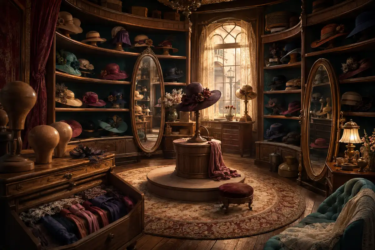 Vintage Hatmaker's Fitting Room