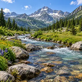 Alpine Stream Valley