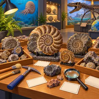 Ammonite Fossil Table