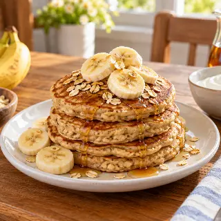 Banana Oat Pancakes