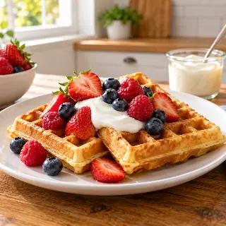 Berry Waffle Breakfast