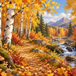 Birch Forest Autumn