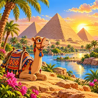 Cairo Pyramid Sunrise
