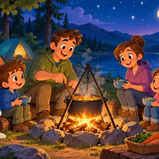 Campfire Meal Evening