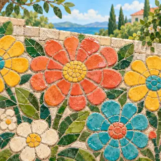 Ceramic Mosaic Flowers