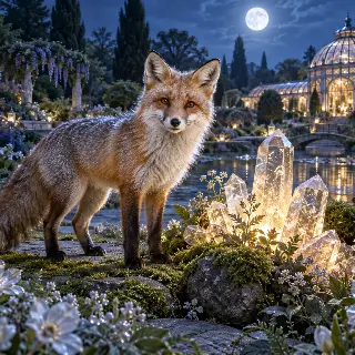 Crystal Fox Moon Garden