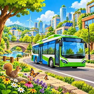 Electric Bus Green City