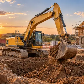 Excavator Building Site