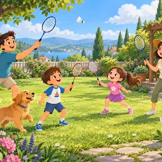 Family Badminton Garden