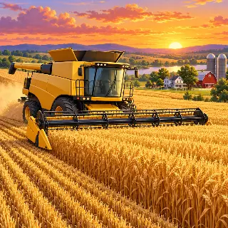 Farm Combine Harvester