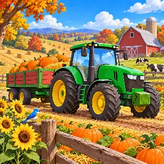 Farm Tractor Harvest
