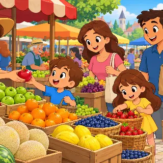 Farmers Market Fruit Stall