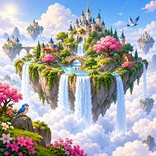 Floating Island Waterfalls