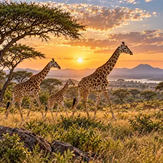 Giraffe Acacia Crossing