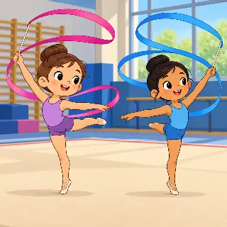 Gymnastics Ribbon Routine
