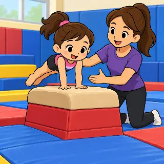 Gymnastics Vault Practice