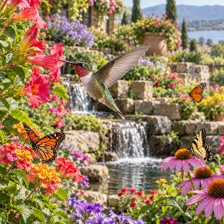 Hummingbird Flower Garden