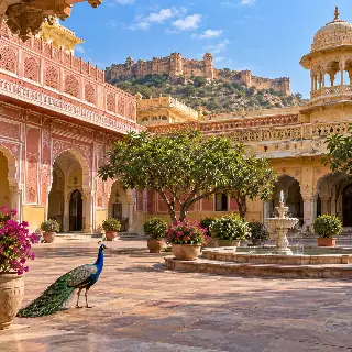Jaipur Palace Courtyard