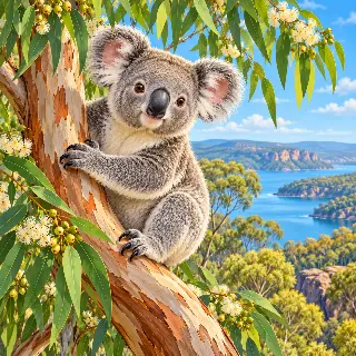 Koala Eucalyptus Branch