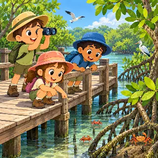 Mangrove Boardwalk Exploration