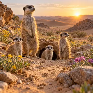 Meerkat Sunrise Burrow