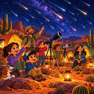 Meteor Shower Desert Camp