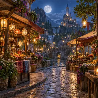Moonlit Wizard Market