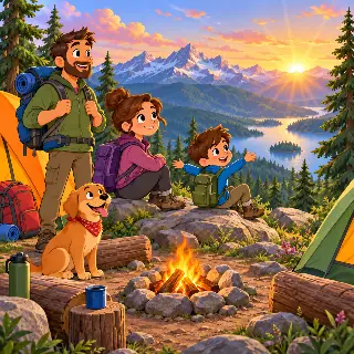 Mountain Camp Sunrise
