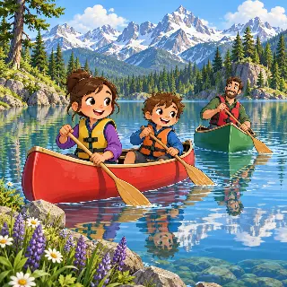 Mountain Lake Canoe