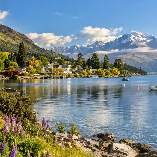 New Zealand Lakeside Town