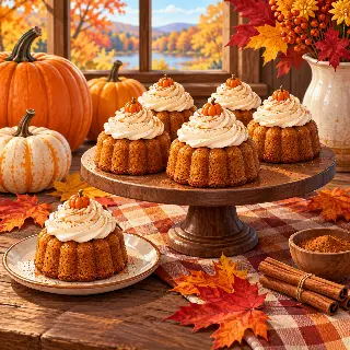 Pumpkin Spice Mini Cakes