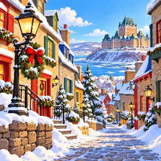 Quebec Winter Street