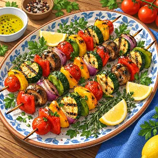 Rainbow Vegetable Skewers