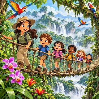 Rainforest Canopy Rope Bridge
