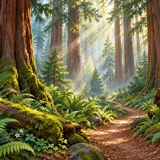 Redwood Forest Sunbeams