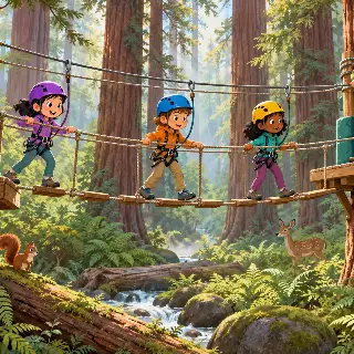 Redwood Rope Bridge