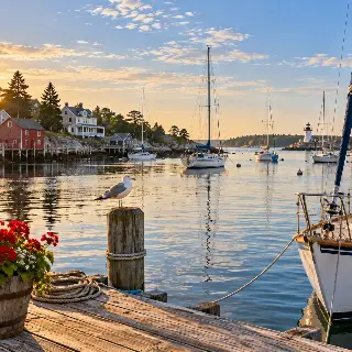 Sailboat Harbor Morning