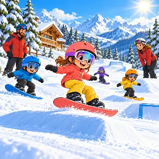 Snowboarding Mountain Park