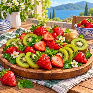 Strawberry Kiwi Fruit Platter