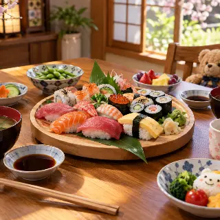Sushi Lunch Table