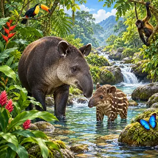 Tapir Jungle Stream