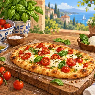 Tomato Basil Flatbread