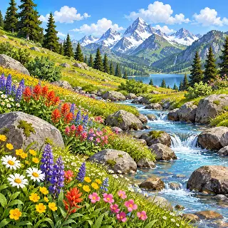Wildflower Hillside