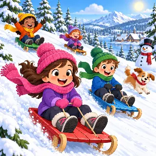 Winter Sledding Hill
